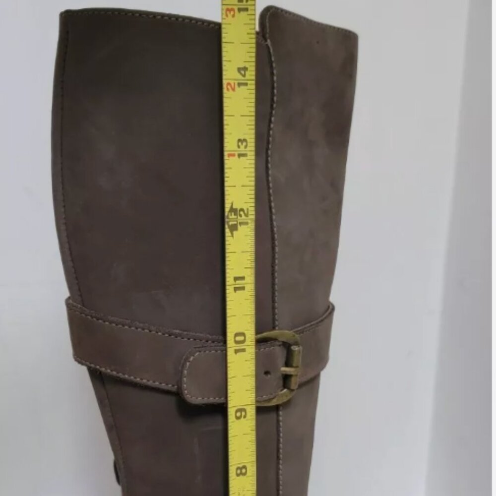 Anthropologie Fortress Inca Handmade Delray Charcoal Nubuck Riding Boots Sz 9 - Picture 2 of 8